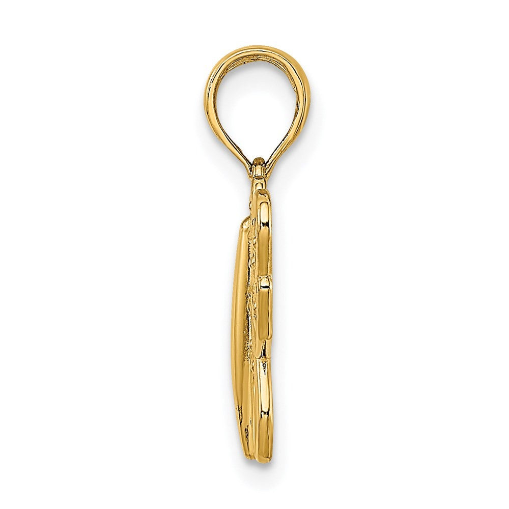14k Yellow Gold Filigree Butterfly Charm