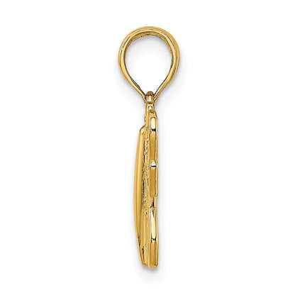 14k Yellow Gold Filigree Butterfly Charm