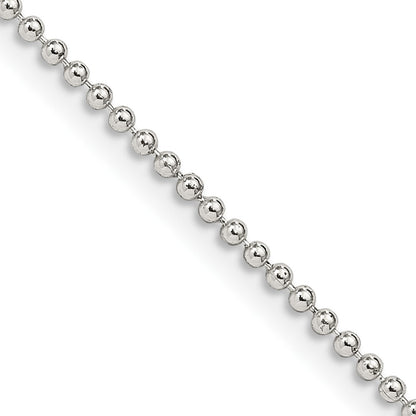 Sterling Silver 1.5mm Beaded Chain