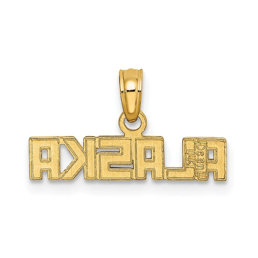 14k Yellow Gold Polished ALASKA Charm