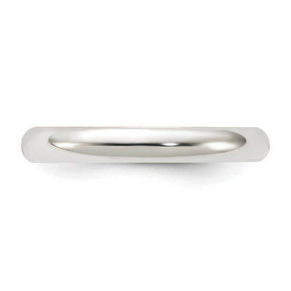 Sterling Silver 3mm Half Round Size 12 Band Ring