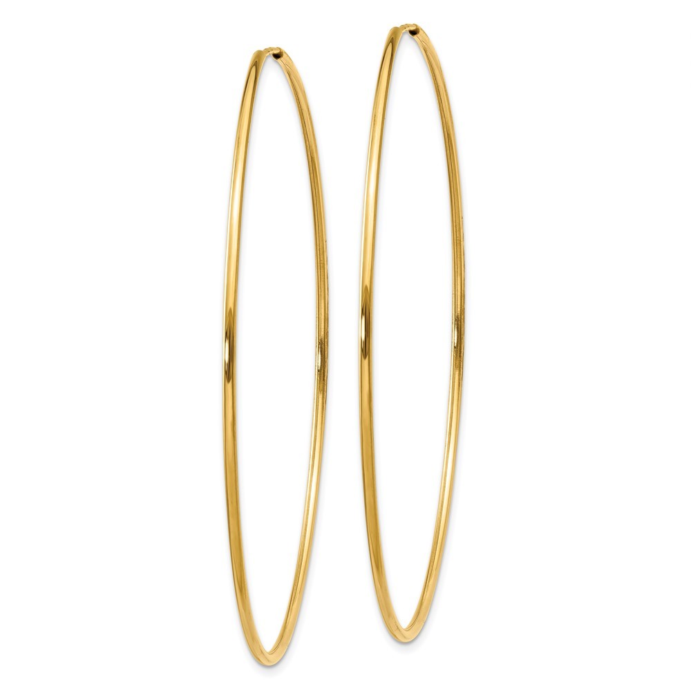 14k Yellow Gold 1.25mm Endless Hoop Earring