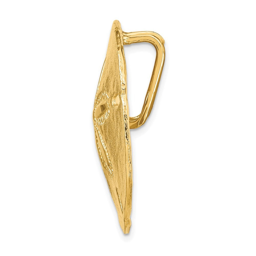 14k Yellow Gold Fits Up To 8mm and 10mm Medium Sand Dollar Slide