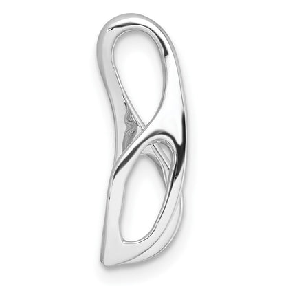 14k White Gold Peg Set Slide Pendant Mounting for Women