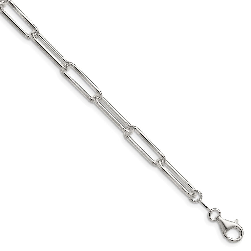 Sterling Silver Polished 5.5mm Paperclip Chain Bracelet