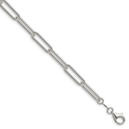 Sterling Silver Polished 5.5mm Paperclip Chain Bracelet