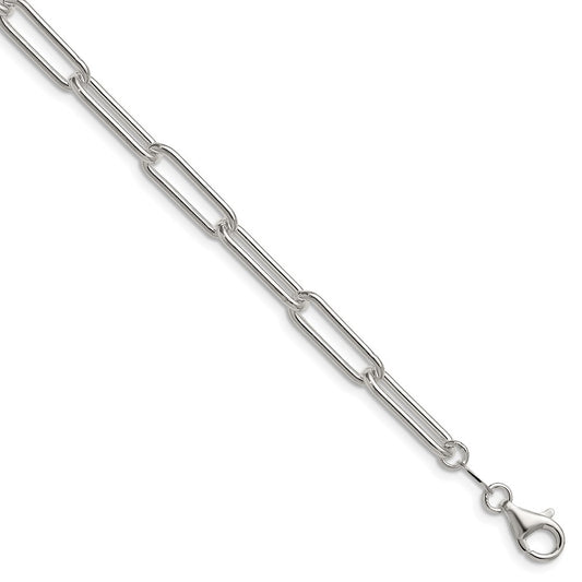 Sterling Silver Polished 5.5mm Paperclip Chain Bracelet