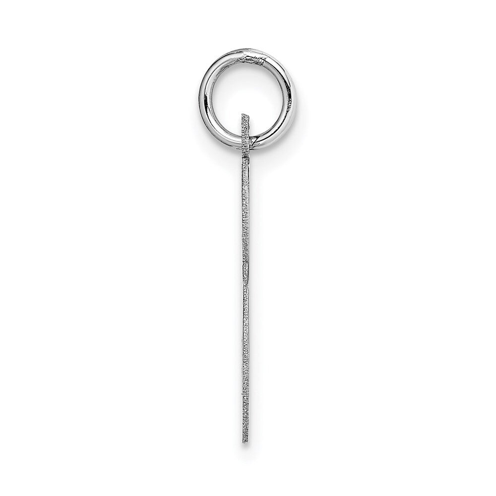 14k White Gold Large Script Letter S Initial Charm Pendant for Women