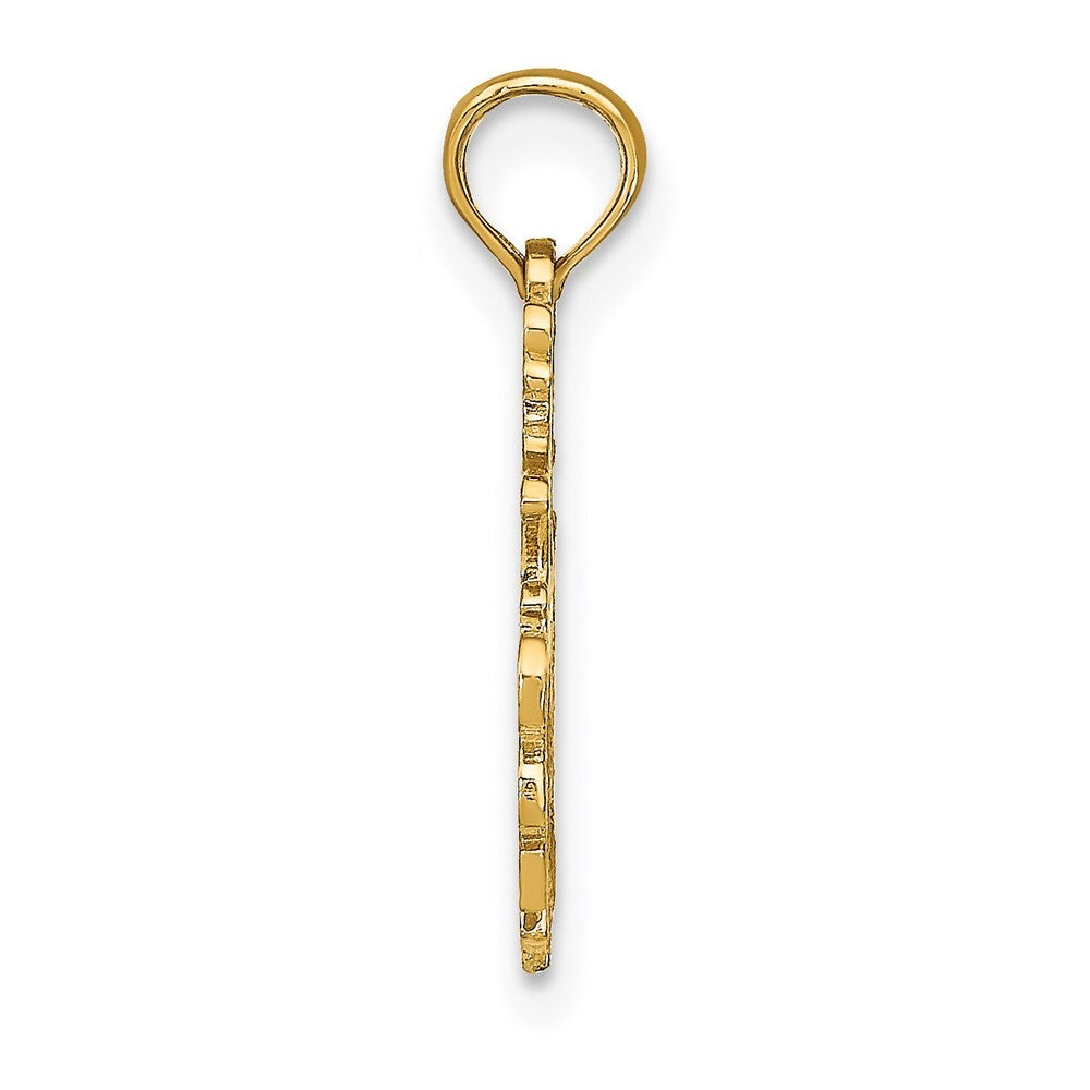 14k Yellow Gold SAGITTARIUS Zodiac Charm Pendant for Women