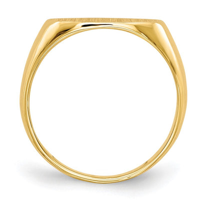 14K Yellow Gold 7.0x13.0mm Closed Back Signet Ring
