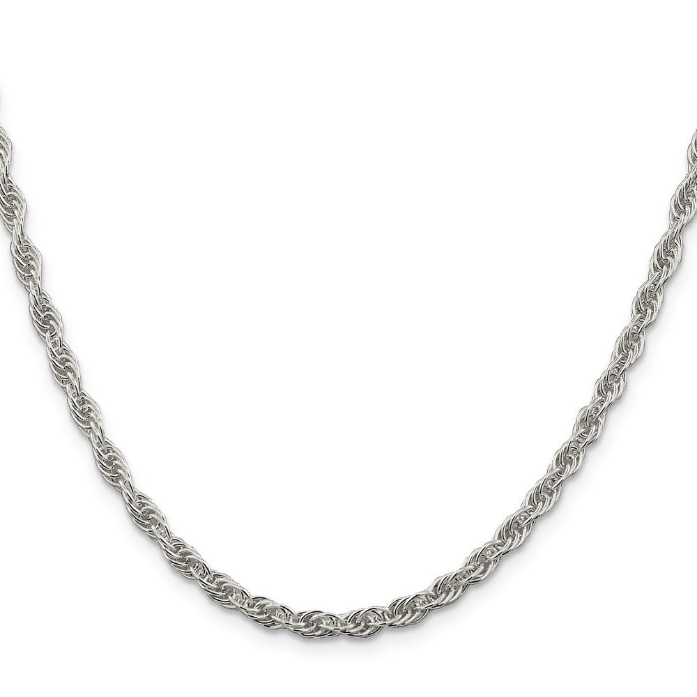 Sterling Silver 3.8mm Loose Rope Chain Necklace