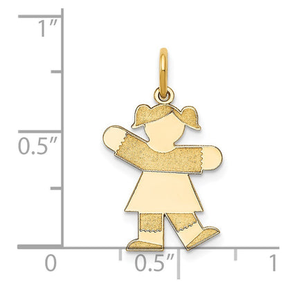 14k Yellow Gold Kid Charm Pendant for Women