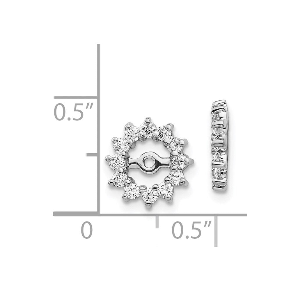 14k White Gold Diamond Earring Jacket