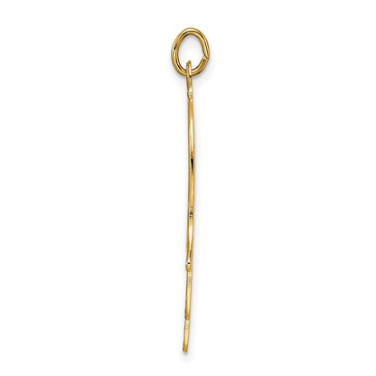 14k Yellow Gold Polished Solid Filigree Hamsa Pendant
