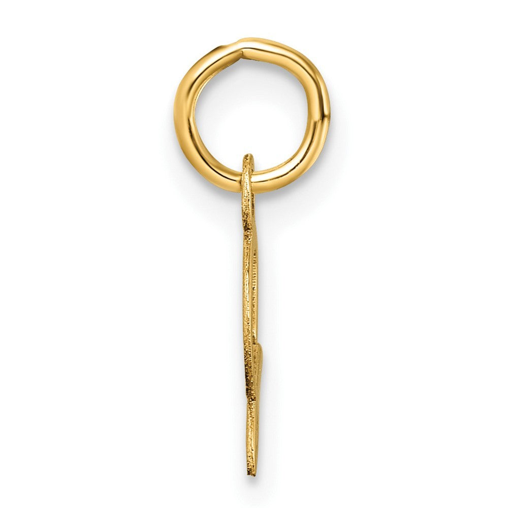14k Yellow Gold Uppercase Letter S Initial Charm Pendant
