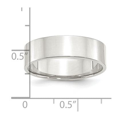 Sterling Silver 6mm Lightweight Flat Size 5 Band Ring