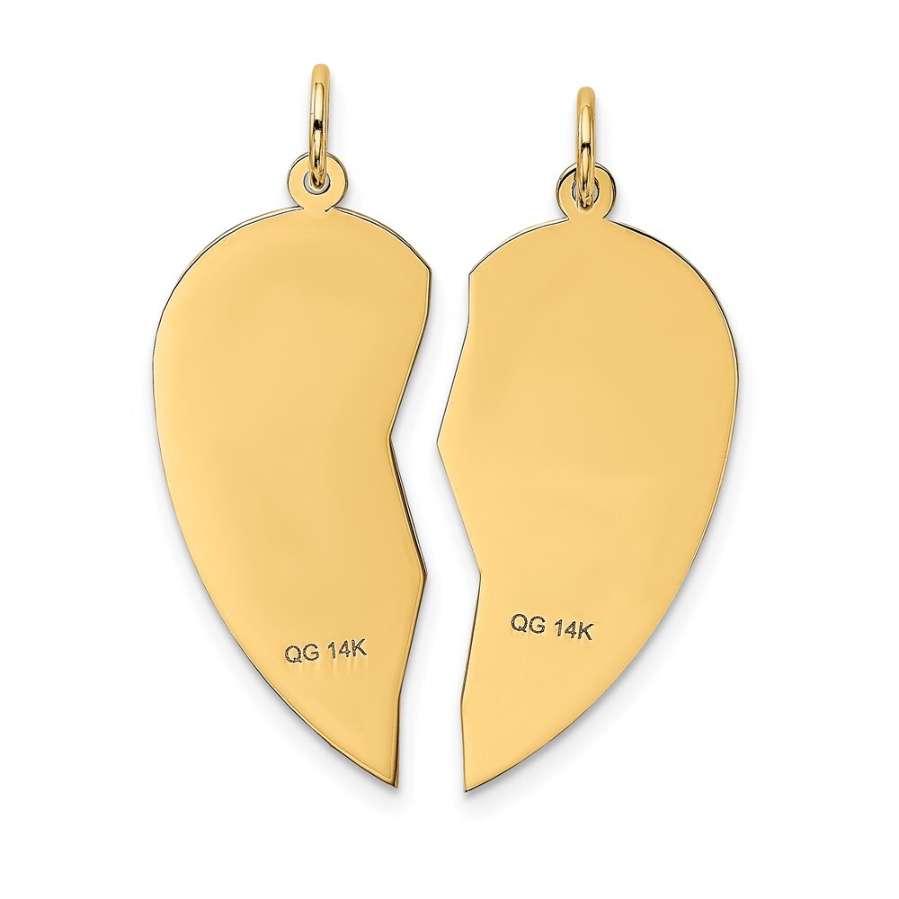 14k Yellow Gold Break-apart I LOVE YOU Charm Pendant for Women