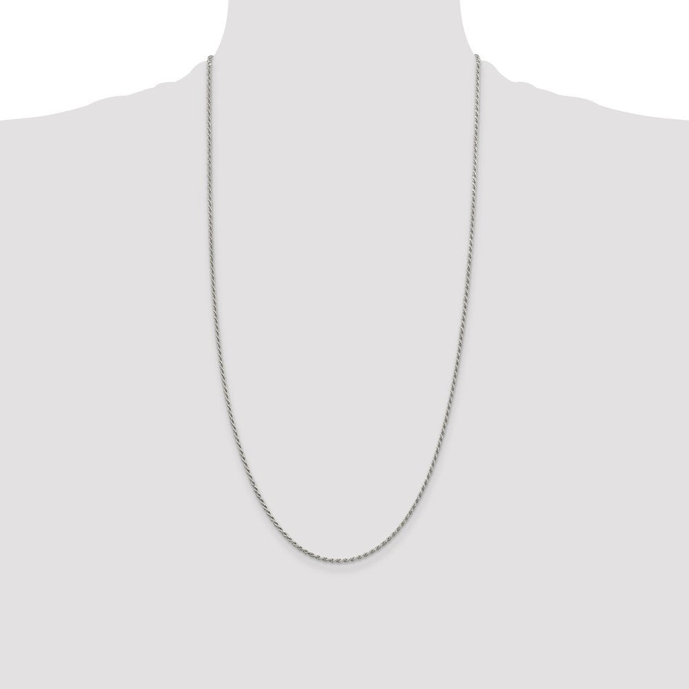 Sterling Silver 1.7mm Diamond-cut Rope Chain