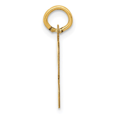 14k Yellow Gold Script Letter H Initial Charm Pendant for Women