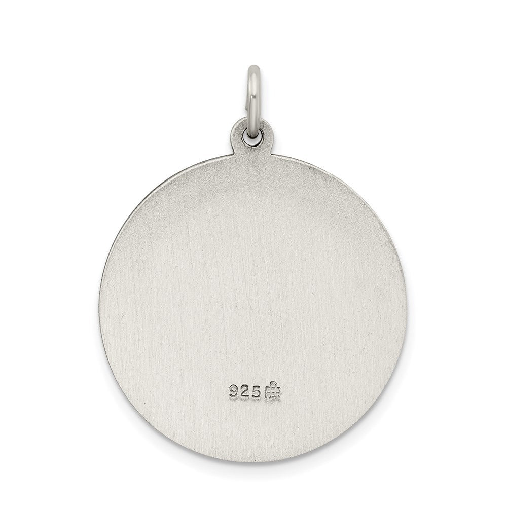 Sterling Silver Antiqued Sacred Heart of Jesus Medal