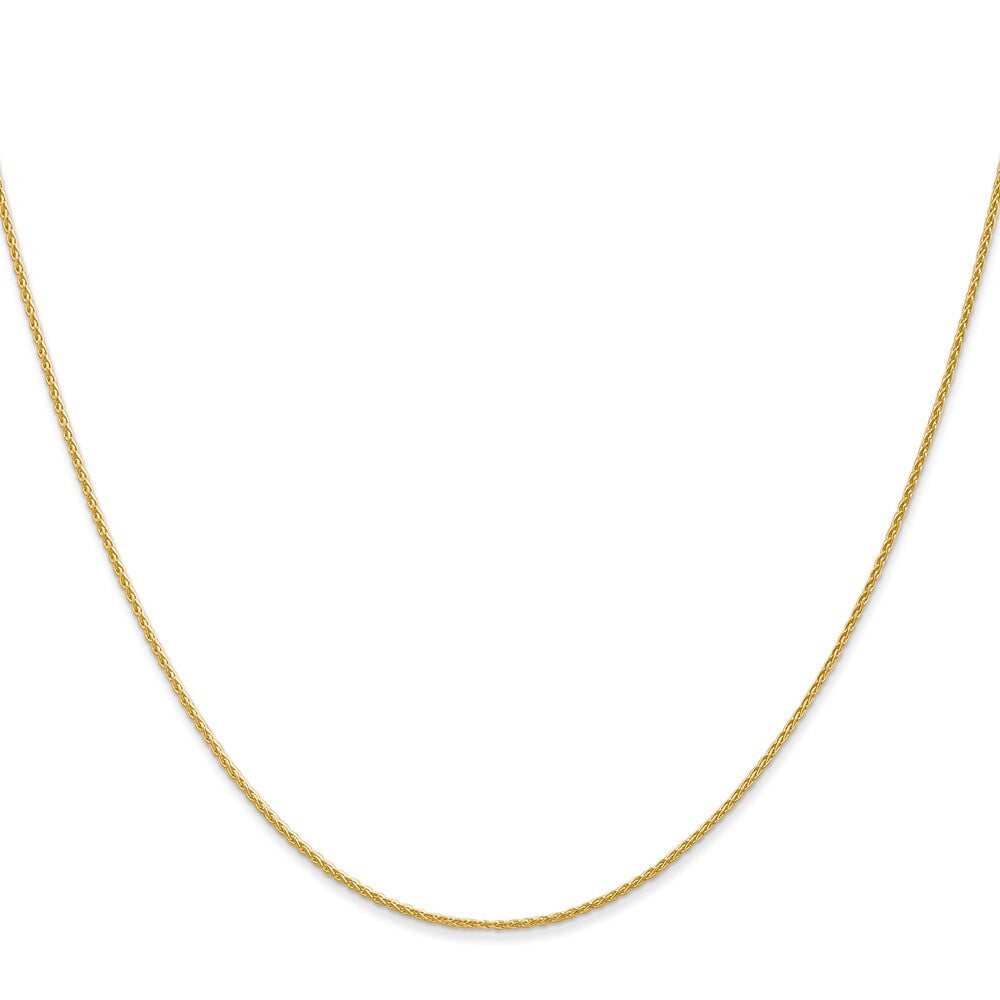 14k Yellow Gold 30 inch 1mm Parisian Wheat with Lobster Clasp Chain