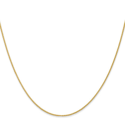 14k Yellow Gold 30 inch 1mm Parisian Wheat with Lobster Clasp Chain