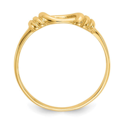 14K Yellow Gold Love Knot Band