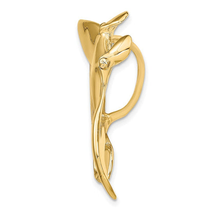 14k Yellow Gold Manta Ray Slide
