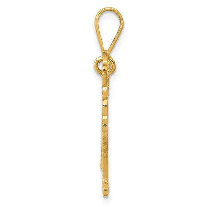 14k Yellow Gold Golden Retriever Pendant