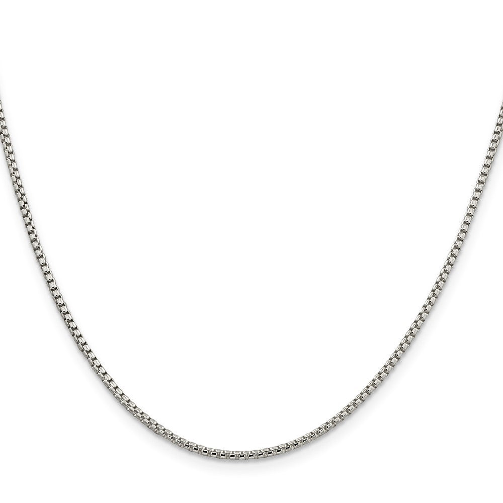 Sterling Silver 1.75mm Round Box Chain Necklace