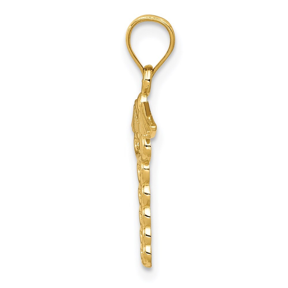 14k Yellow Gold Caduceus Medical Pendant for Women