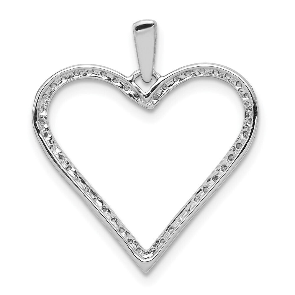 14k White Gold 1/6ct. Diamond Heart Pendant for Women