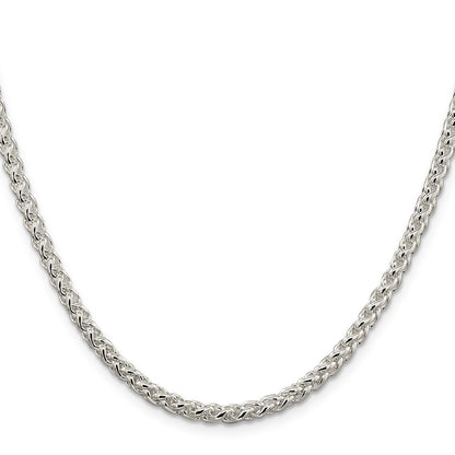Sterling Silver 4mm Round Spiga Chain Necklace