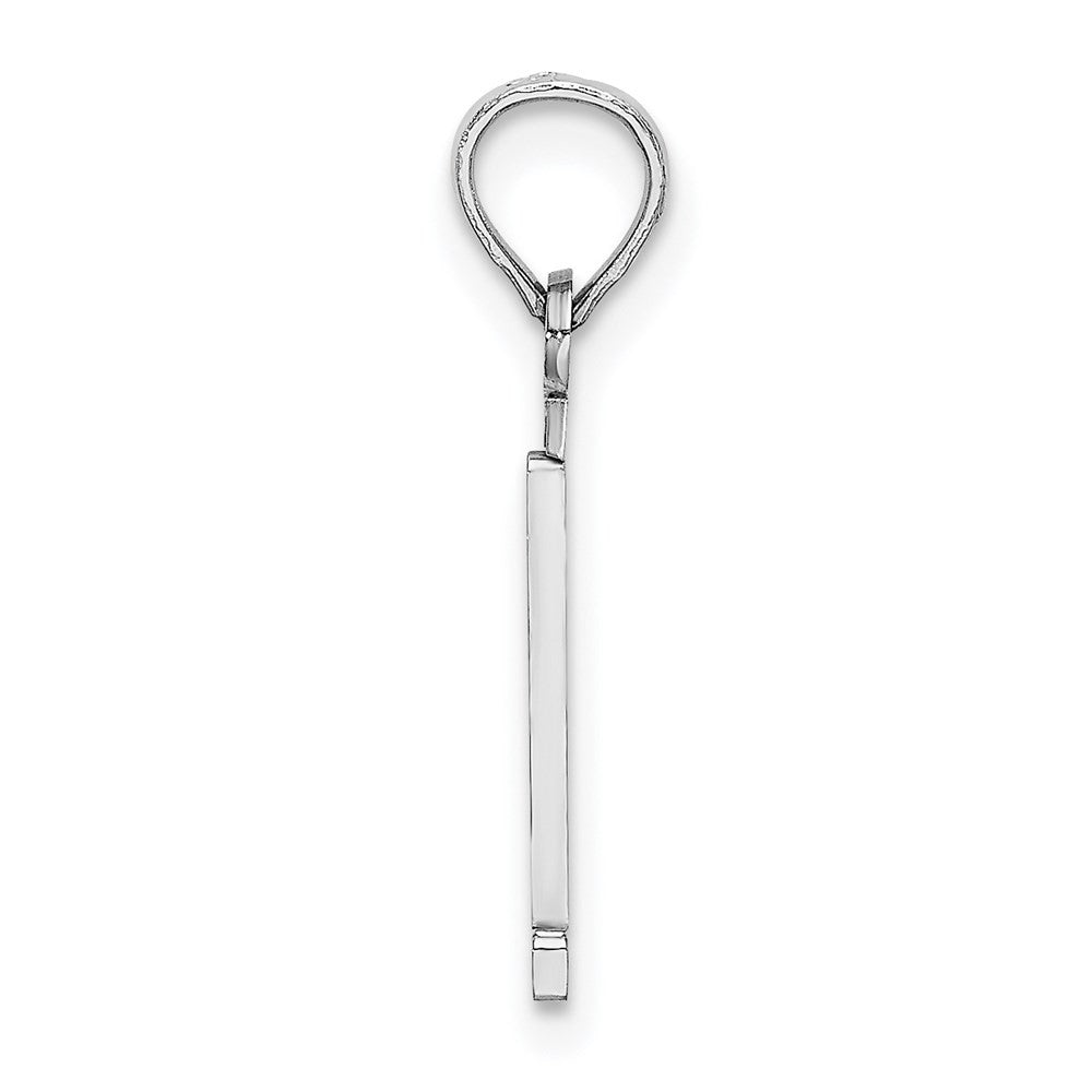 14K White Polished Number 1 Pendant