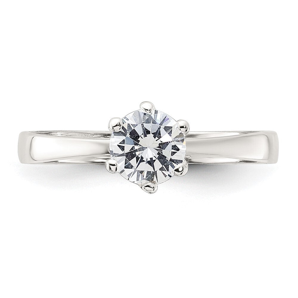 Sterling Silver Cubic Zirconia Ring Size 7