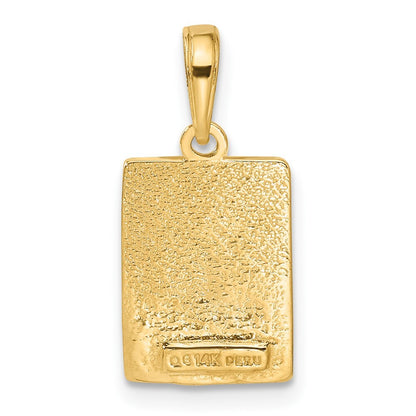 14k Yellow Gold Mile 0 KEY WEST Mile Marker Pendant for Women