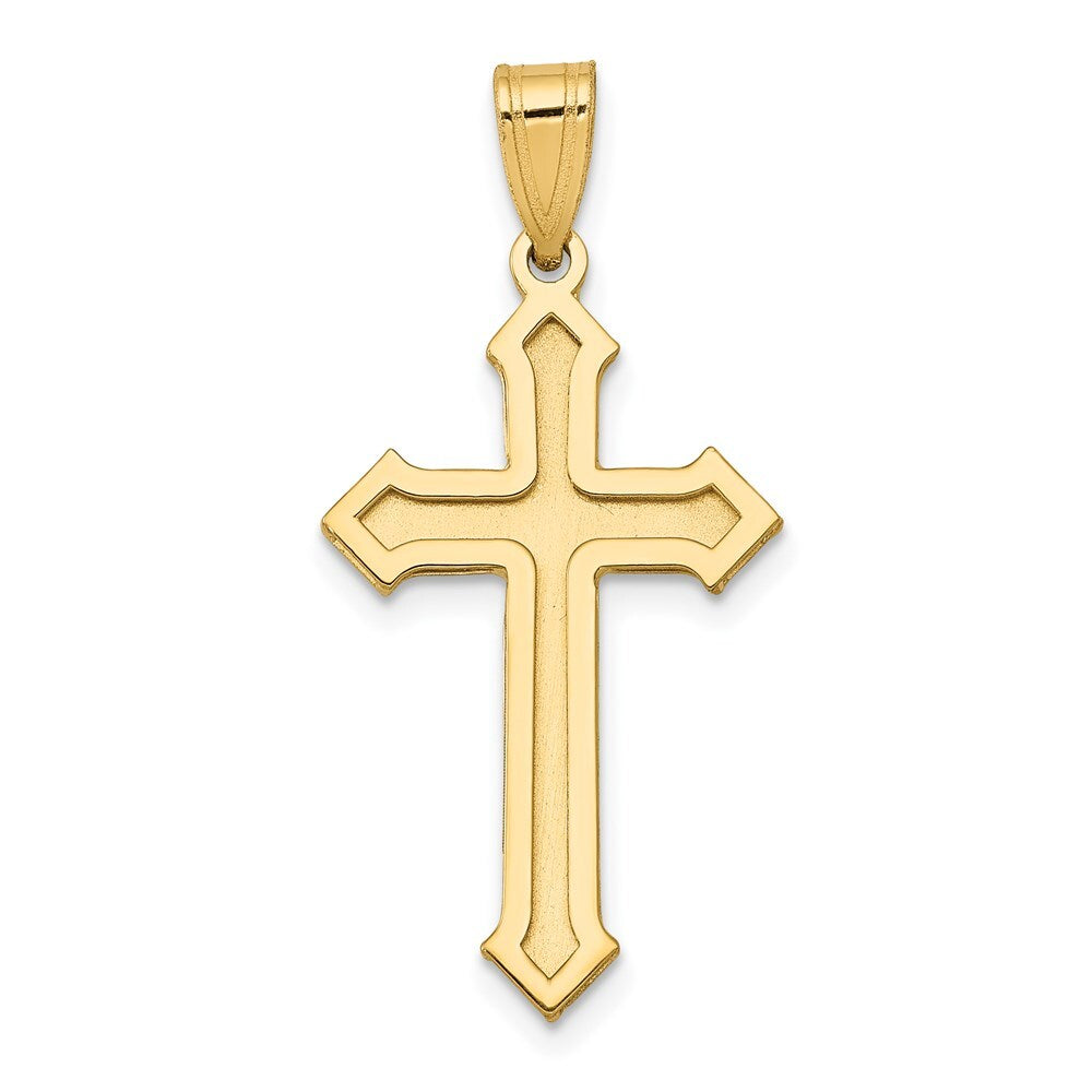 14k Yellow Gold Passion Cross Pendant for Women