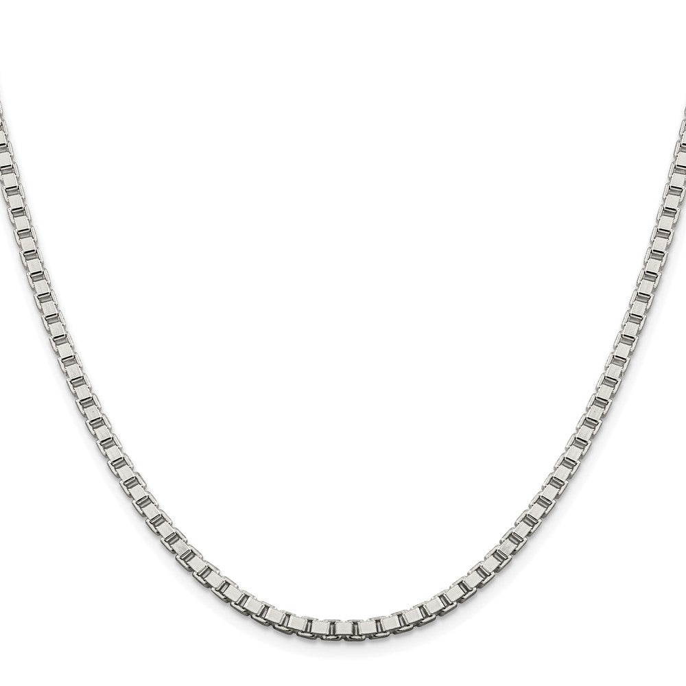 Sterling Silver Rhodium-plated 3.25mm Box Chain Necklace