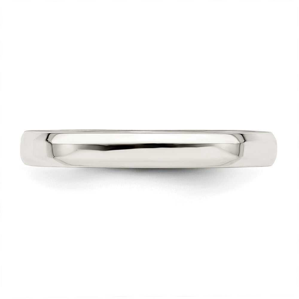 Sterling Silver 3mm Beveled Edge Size 9 Band Ring