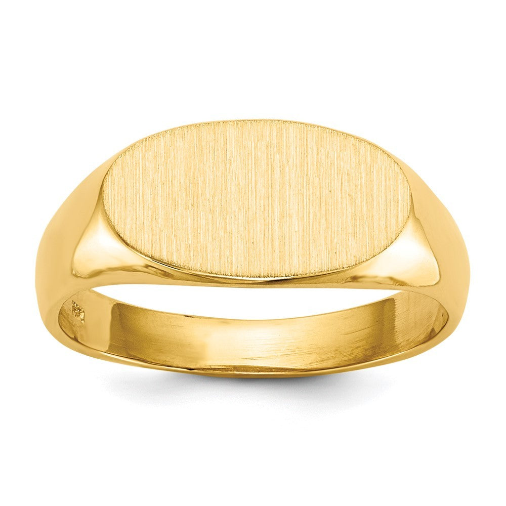 14k Yellow Gold 7.0x13.5mm Open Back Signet Ring