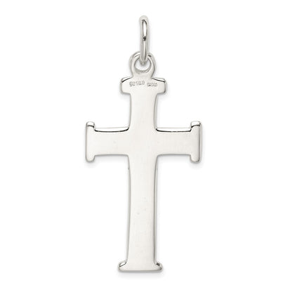Sterling Silver Diamond -Cut Cross Pendant Holiday Gift for Women