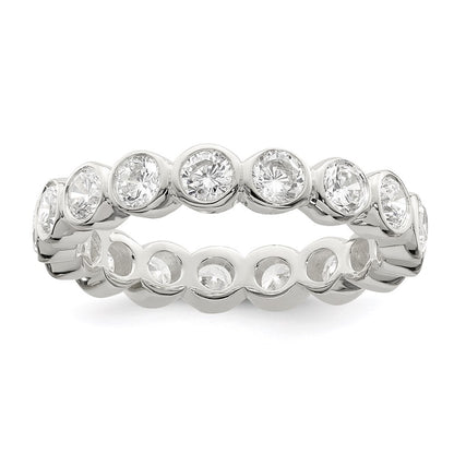 Sterling Silver Cubic Zirconia Band Size 6