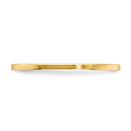 14K Yellow Gold Yellow Gold 1.2mm Flat Polished Stackable Band Size 10
