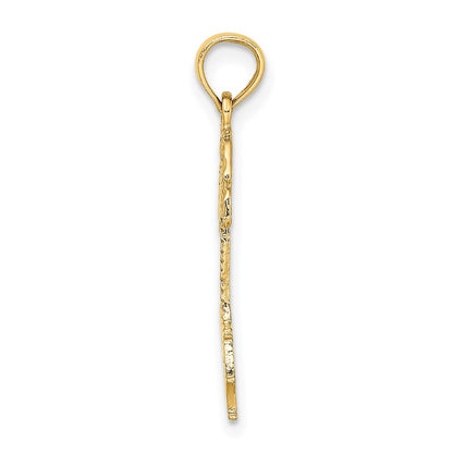 14k Yellow Gold SIESTA KEY Palm Tree Charm Pendant for Women