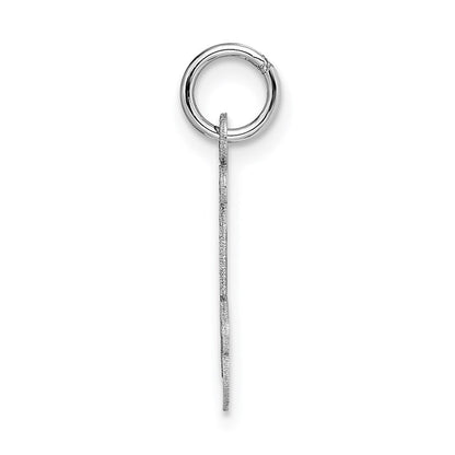 14k White Gold Medium Script Letter J Initial Charm Pendant for Women