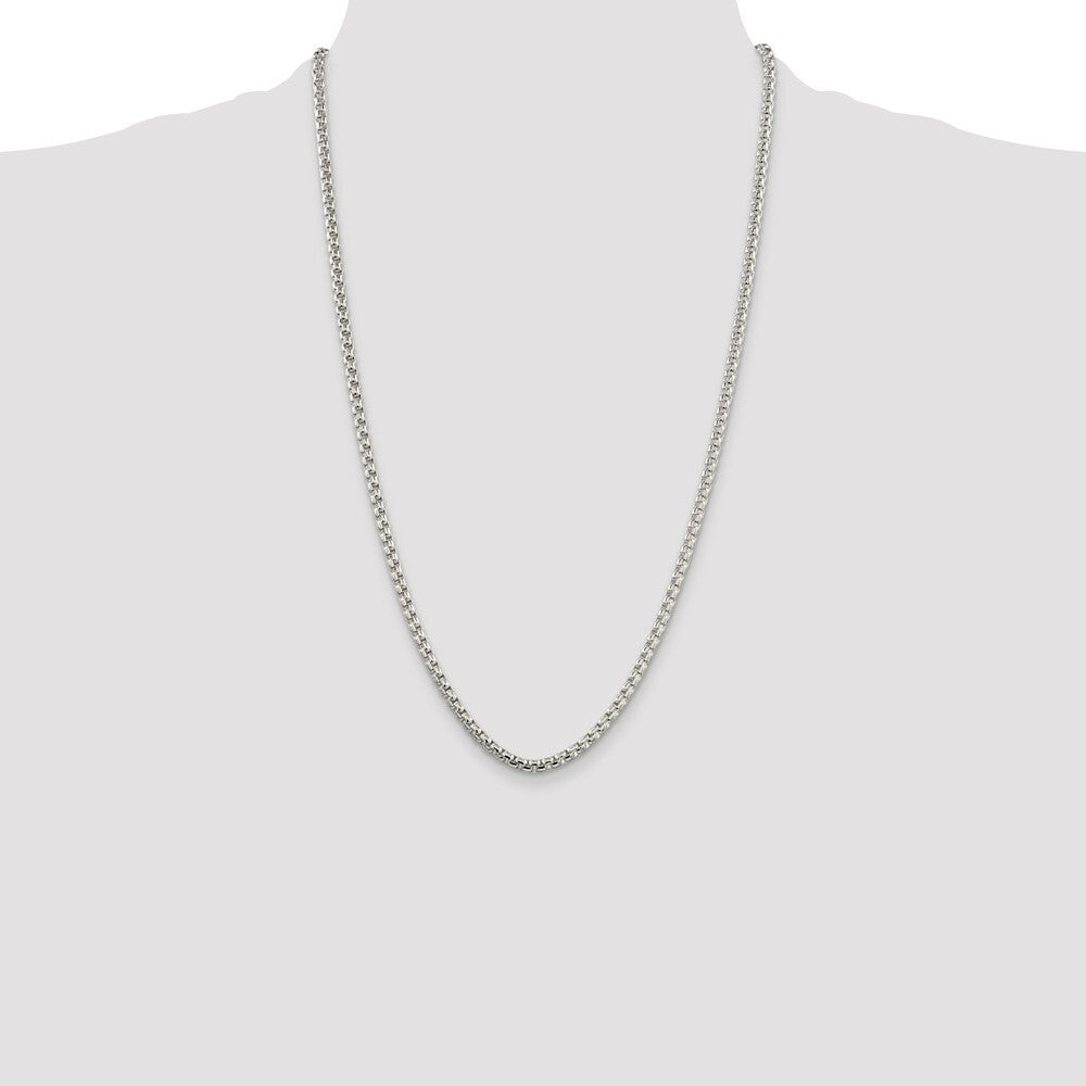 Sterling Silver 3.6mm Round Box Chain