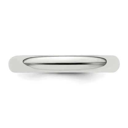 Sterling Silver 3mm Half Round Size 12 Band Ring