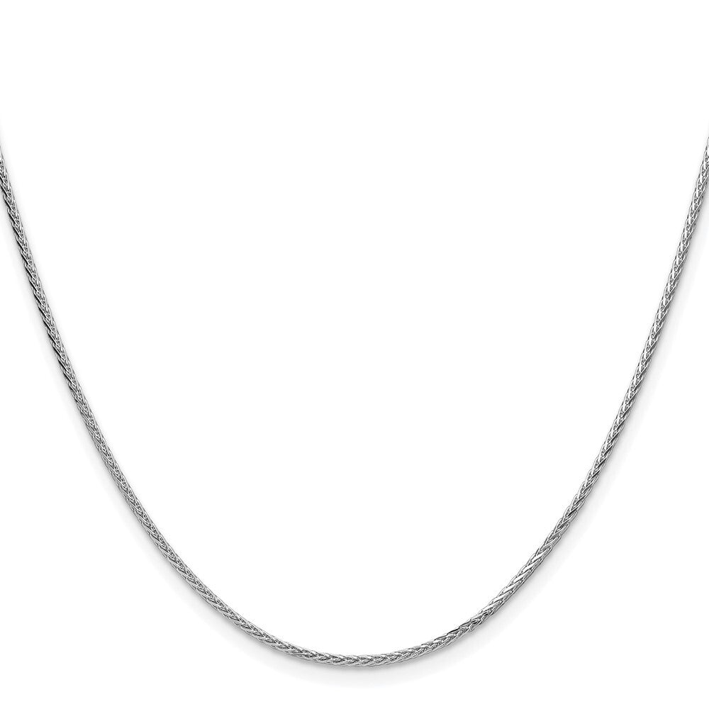 Sterling Silver Rhodium-plated 1.45mm 8 Sided Diamond-cut Double Spiga Chain