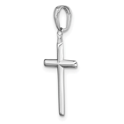 14k White Gold Reversible Latin Cross Pendant for Women