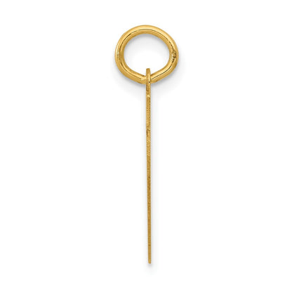 14k Yellow Gold Small Polished Number 47 Charm Pendant for Women
